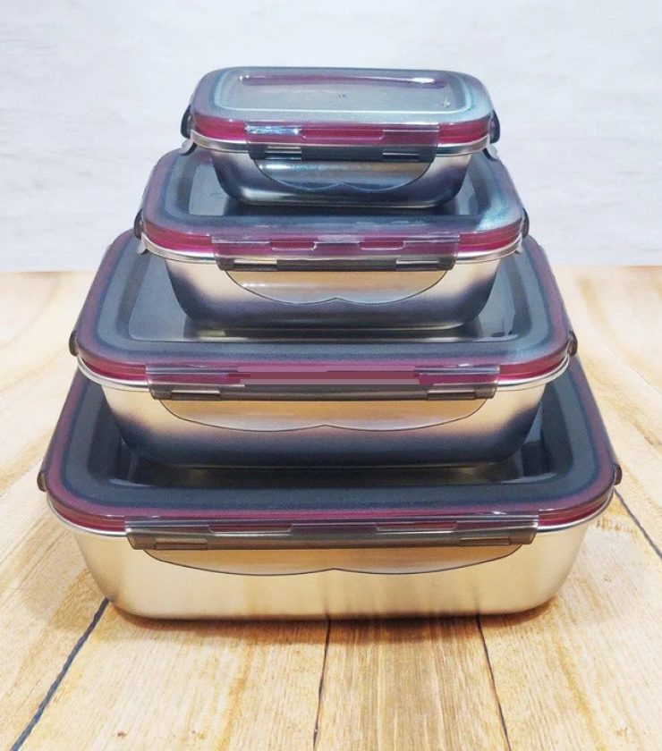 4 Pcs Stainless Steel Food Container LB6545