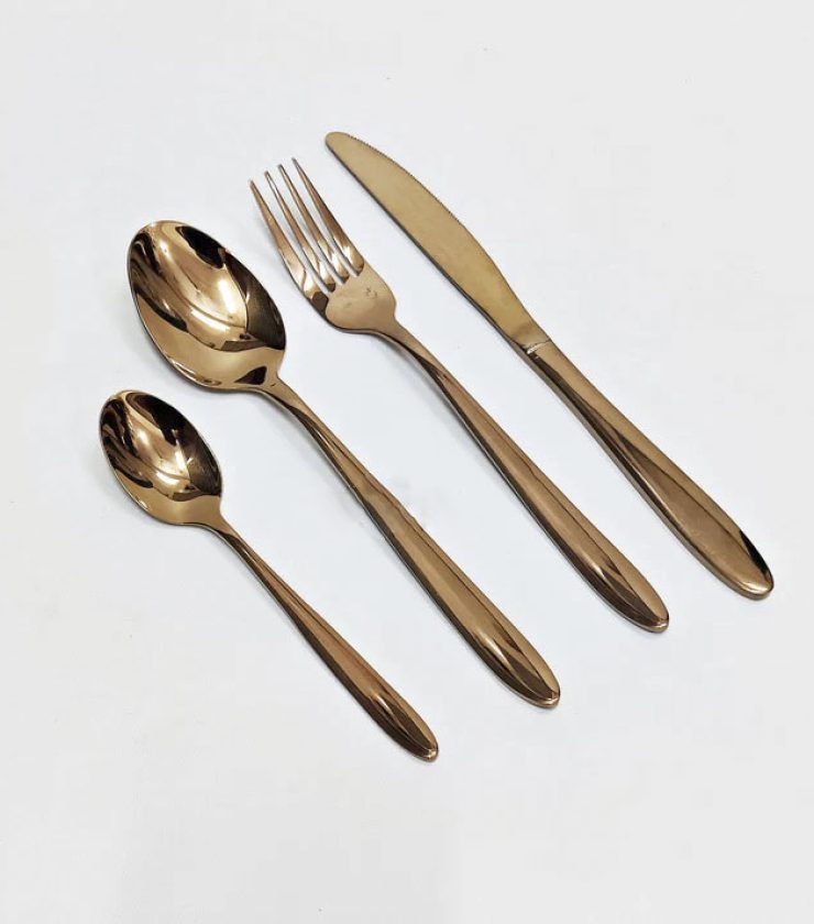 24 Pcs Stainless Steel Copper Cutlery Set EB9149