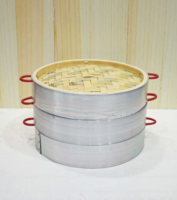 3 Tier Bamboo Food Steamer with Lid SN0707-1