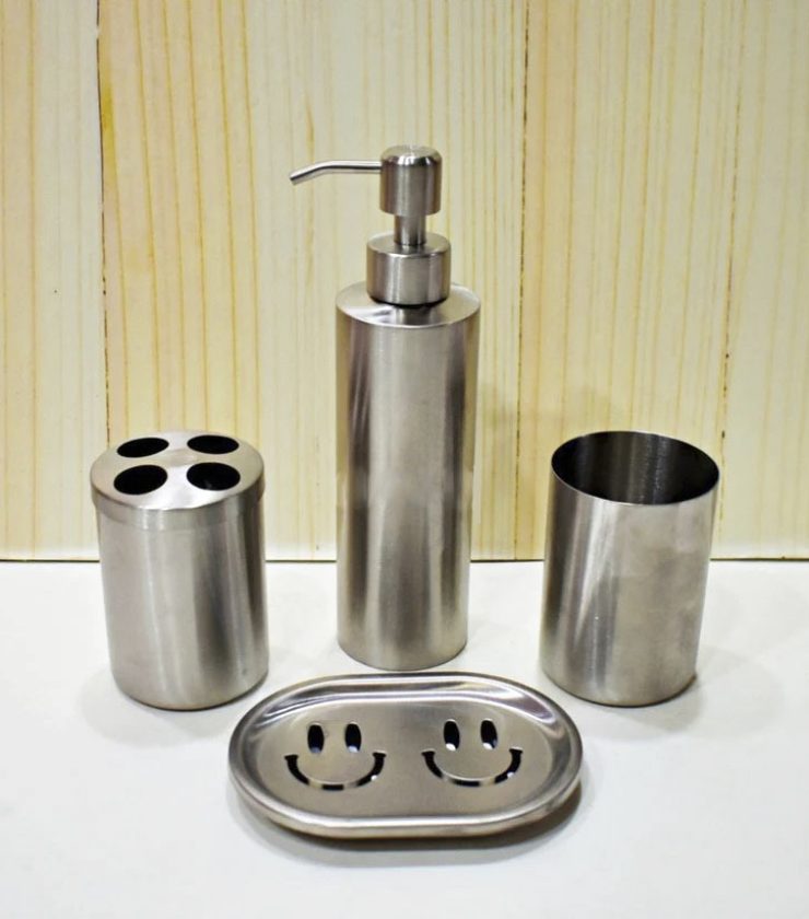 4 Pcs Stainless Steel Bathroom Soap Dispenser HR0221