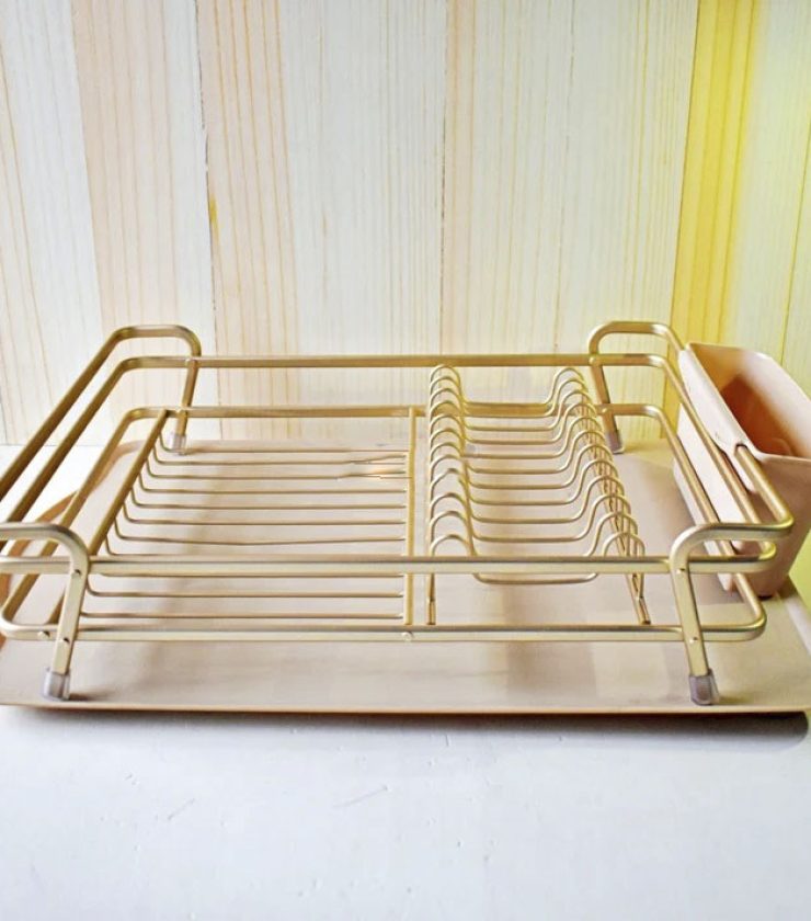 17 Inch Aluminum Dish Drying Rack with Holder ALP0528