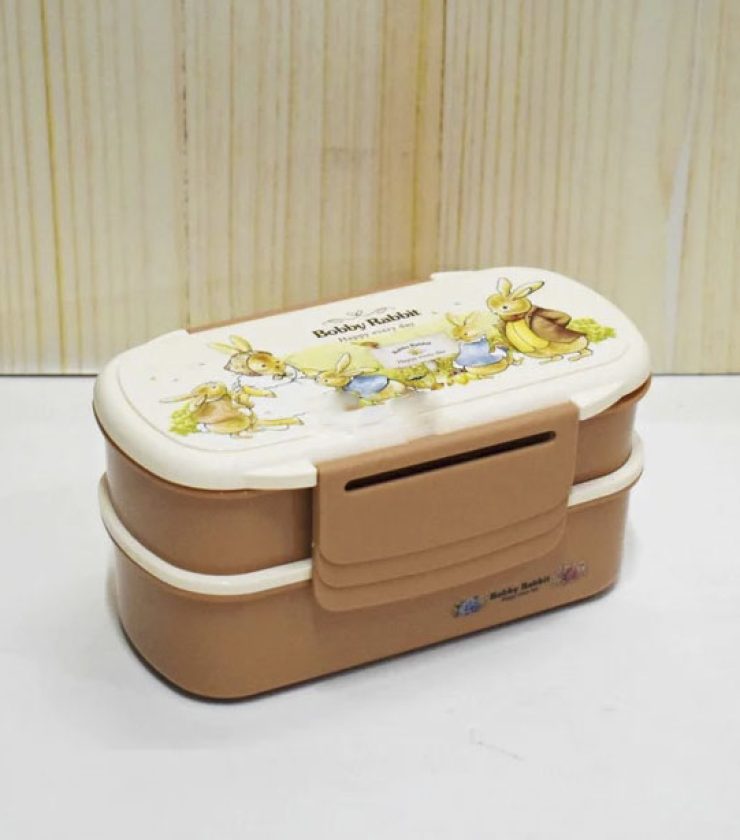 2 Part Tiffin Box Lunch Box with Spoon TG0739